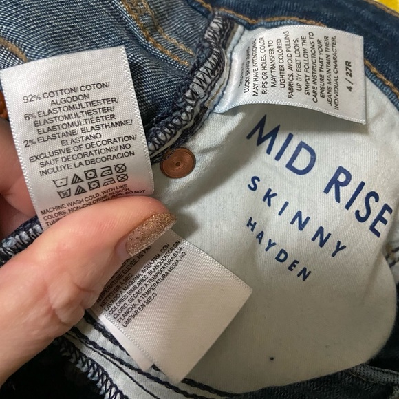Lucky Brand Distressed Mid Rise Skinny Jeans 27 - Picture 3 of 5
